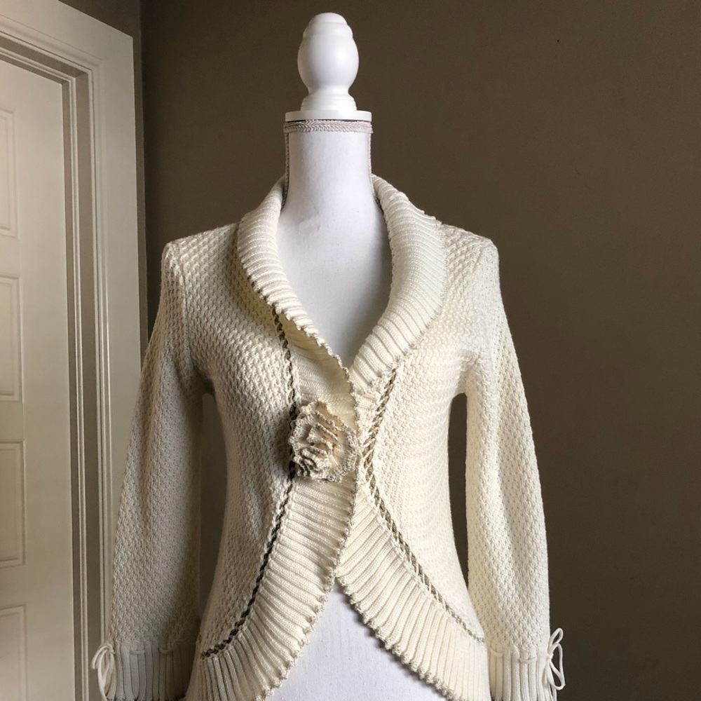 🌟Host Pick🌟 Ruby Rd. Ivory Cardigan. Size S.